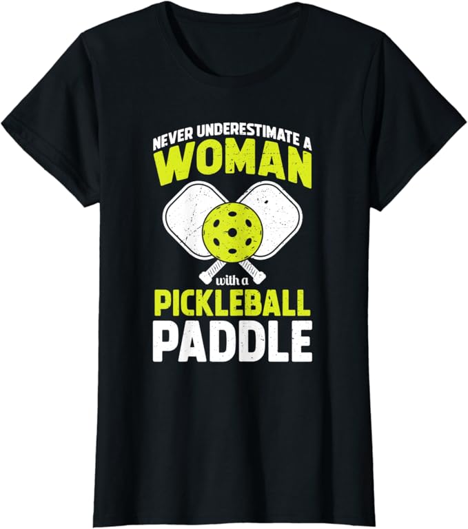 Womens Pickleball Woman Funny Pickleball Player Gift TShirt Amazon